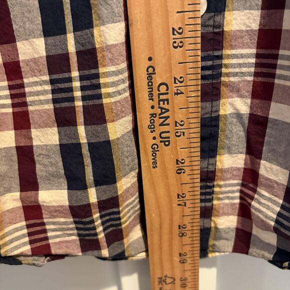 J Crew Shirt Mens XL Navy Plaid Flex Classic Button Casual Preppy Academia - Picture 6 of 10